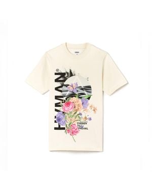 HVMAN Crew Neck Tee "Floral" - White