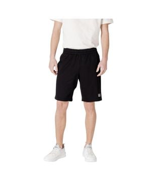 EA7 Cotton Bermuda Shorts - Black