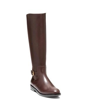 Cole Haan Celestina Leather Knee High Riding Boots Zap1959 - Brown