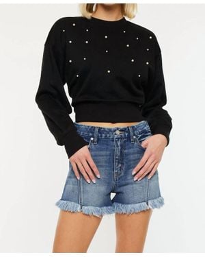 Kancan Drift Away Denim Short - Black