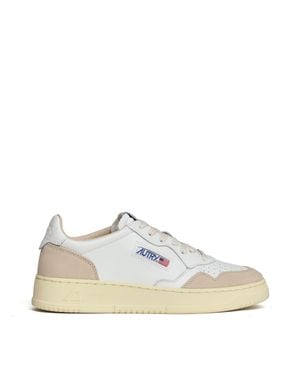 Autry Medalist Low Suede Sneakers - Natural
