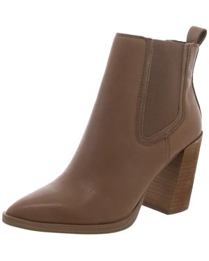 Vince Camuto Ratony Leather Pointed Toe Booties - Brown