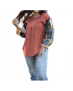 Layerz Clothing Tammy Long Sleeve Top - Blue