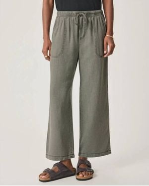 Splendid Angie Crop Wide Leg Pant - Green