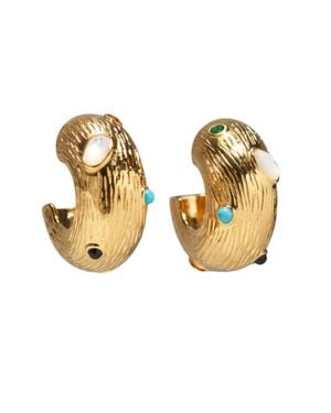 Lizzie Fortunato Kahlo Hoop Earrings - Metallic