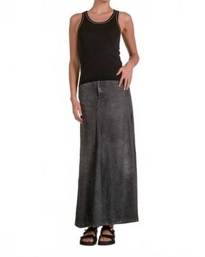 Elan Lara Contrast Knit Tank Top - Black