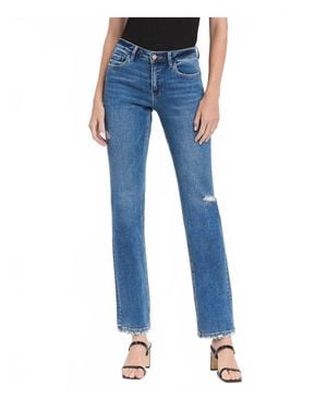 Flying Monkey Mid Rise Regular Straight Jeans - Blue