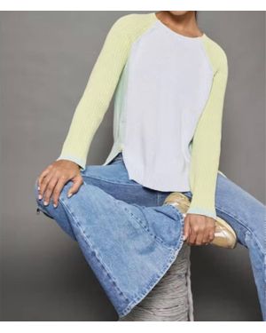 Lisa Todd Raglan Long Sleeve Tee - Blue