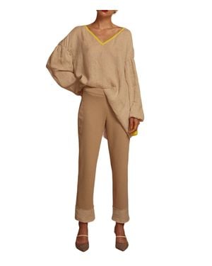 Marie Saint Pierre Tanua Cropped Pant - Natural