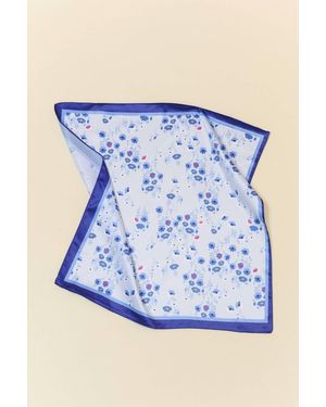 Wall to Wall Petite Flower Print Bandana Scarf - Blue