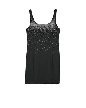 Marella Studded Sheath Dress With Gradient Details - Black