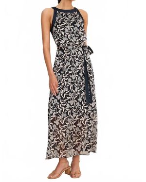 NIC+ZOE Floral Burnout Becca Dress - Black