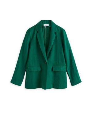 Michael Stars Lottie Linen Blazer - Green