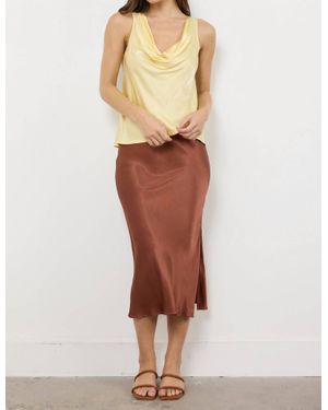 Lamade Dorit Silky Slip Skirt - Natural