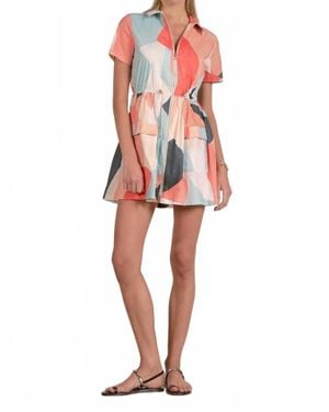 Elan Collared Zip Mini Dress