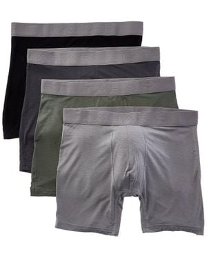 Tahari 4Pk Modern Fit Luxe Micro Ultra Soft Boxer Brief - Gray
