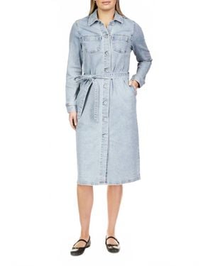 Sanctuary Wrapped Up Denim Dress - Blue