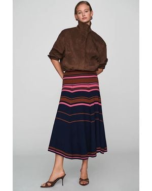 Maeve Knit Midi Skirt - Pink