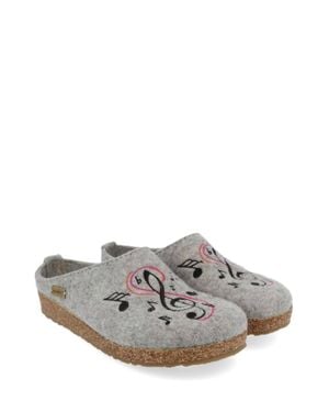 Haflinger Grizzly Melodie Mule Shoes - Gray