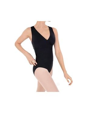 Eurotard Velvet Couture Wrap Leotard - Black