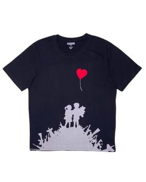 ELEVEN PARIS Life Is A Joke Heart Balloon T-Shirt - Blue