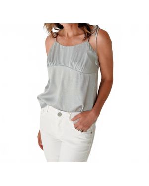 Naked Zebra Soft Focus Tie-Strap Cami Top - Gray
