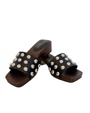 Matisse Fiora Studded Slide Sandals - Black