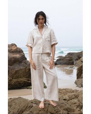 Lilly Pilly Rika Linen Pants - Natural