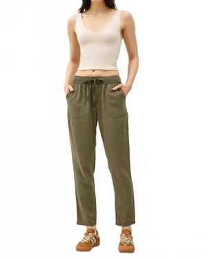 Be Cool Tencel Tapered Pants - Green