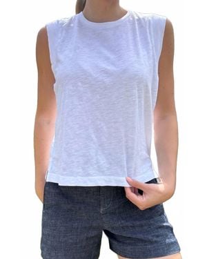 Bobi Snap Back Muscle Tee - Blue