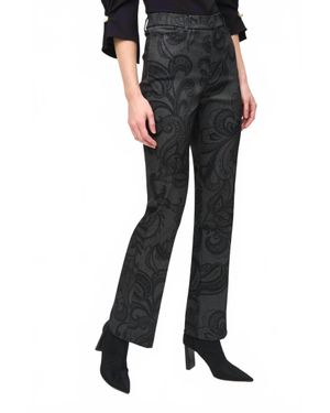 Joseph Ribkoff Paisley High Rise Pants - Black
