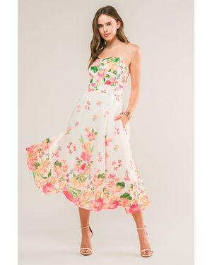 TRUEDAMES Come When I Call Woven Midi Dress - Pink