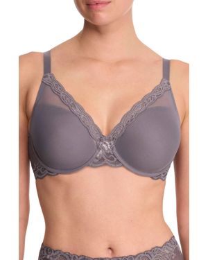 Natori Feathers Full Figure Contour Underwire Bra - Gray
