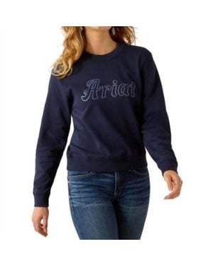 Ariat Essential Crew Logo Sweatshirt - Blue