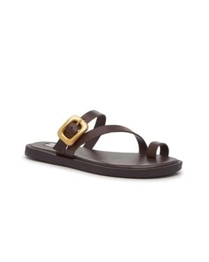 Steve Madden Shelee Thongs Wodark Open Toe Slip On Sandals Gal510 - Brown