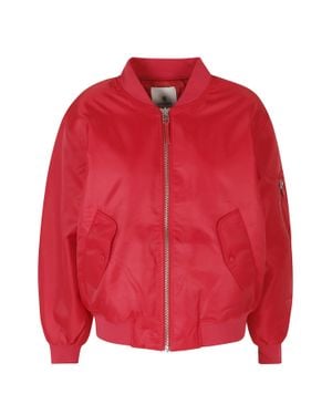 Anine Bing Leon Military Polyester Bomber Jacket - Red