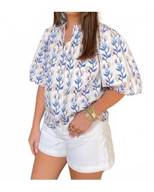 Brooke Wright Claudia Top - Blue