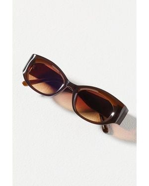 I-SEA Translucent Oval Sunglasses - Brown