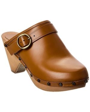 Isabel Marant Tiya Leather Clog - Brown