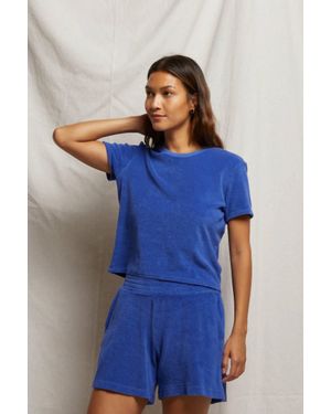PERFECTWHITETEE Eve Terry Crew Springsteen Tee - Blue