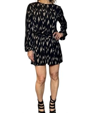 Veronica M Long Sleeve Romper - Black