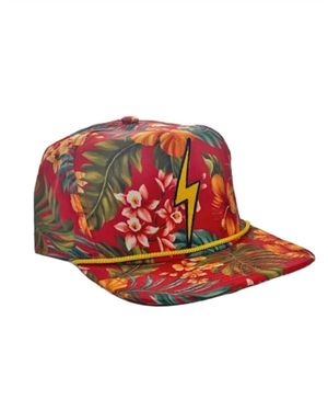Aviator Nation Bolt Vintage Safari Twill Low Rise Trucker Hat - Red