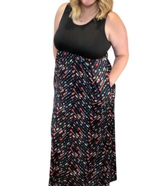 Michelle Mae Arrows Maxi Dress - Black