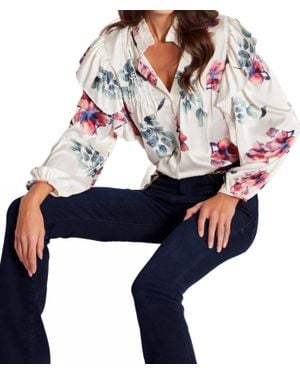Bishop + Young Thea Ruffle Floral Blouse - White
