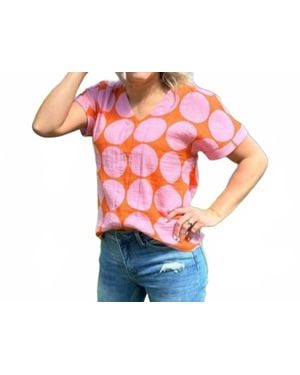 Michelle Mcdowell Dot Party Harper Top - Red