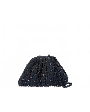 Maria La Rosa Strass Mini Game Clutch Bag - Blue