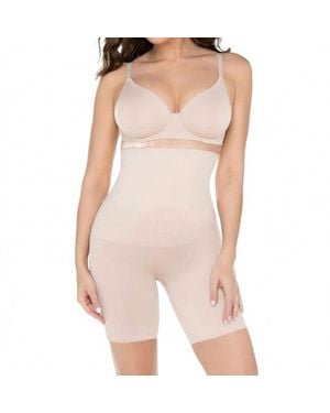 Miraclesuit Comfy Curves Hi-Waist Thigh Slimmer Shapewear - Pink
