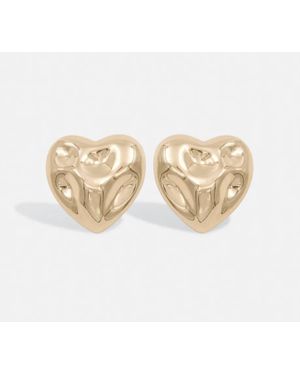 Essentiel Antwerp Horace Textured Heart Studs - White