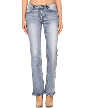 Bus Stop Empress Skull Jean - Blue