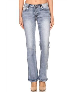 Bus Stop Empress Skull Jean - Blue